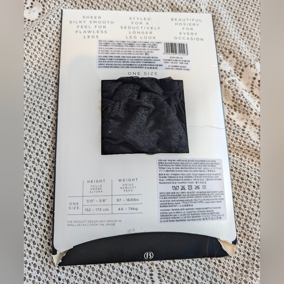 Bluebella Lux Black Italian Hosiery Collection Tights - Picture 2 of 2